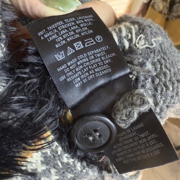 Sleeping on Snow sz. Medium dark gray lagenlook boho sweater office casual #4404 - Picture 10 of 11